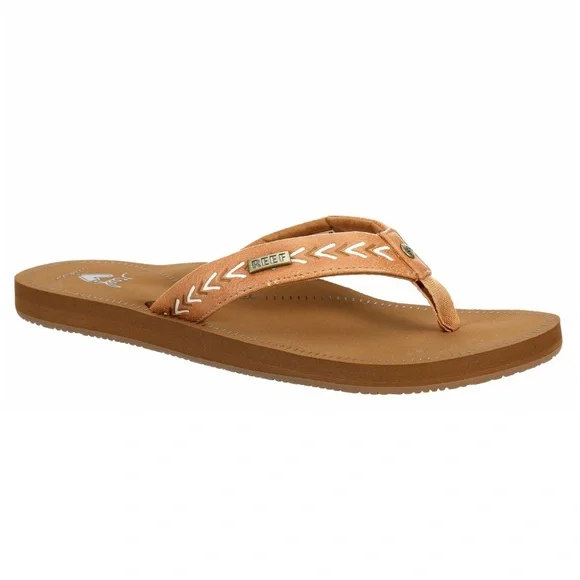 Reef Beachbreak Women's Summer Thong Flip Flop Beach Sandal NIB Light  Beige/Tan